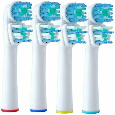 #ad Alayna Replacement Toothbrush Heads Compatible with Oral B Dual Clean 4 Pack
