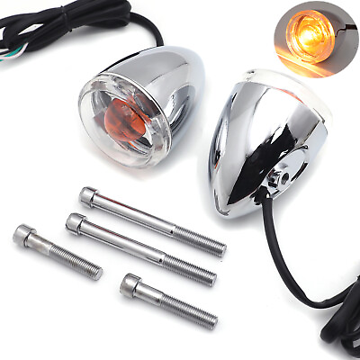 #ad Clear Rear Turn Signal Light Indicator For Harley Sportster XL883 XL1200 FXD FXS