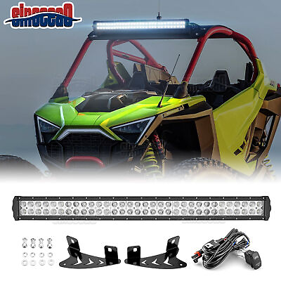#ad For Polaris RZR Pro R R 4 Pulse Busbar 32quot; Straight LED Light Bar Mount Wire Kit