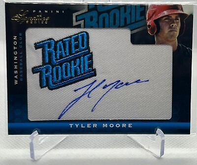 #ad 2012 Panini Signature Series Rated 299 Tyler Moore #145 Rookie Auto RC
