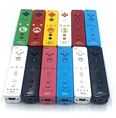 #ad Nintendo Wii Controller Authentic OEM Wii Remote Motion Plus Pick Your Color