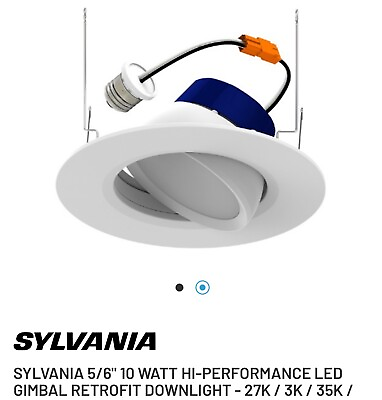 #ad Sylvania RT 5 6 Hi Performance LED Gimbal Recessed Ceiling Light 10 Pack