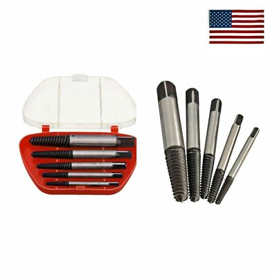 #ad Screw Extractor Easy Out Set Drill Bit Guide Broken Damaged Bolt Remover Set HO