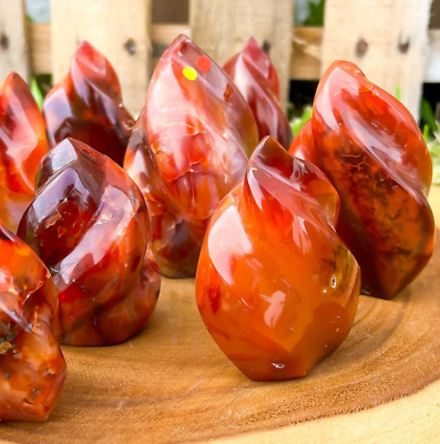 #ad Carnelian Flame Shape Red Agate Healing Crystal Tower Specimen Home Decor Gift