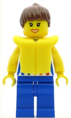 #ad LEGO Town Minifigure Jet Skier Female Genuine