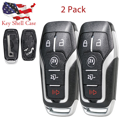 #ad 2 Replacement For 2015 2016 2017 Ford F 150 Smart Remote Key Fob Shell Case Pad