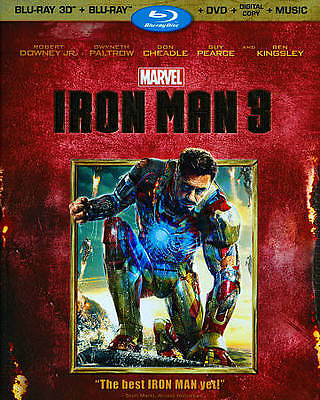 #ad Iron Man 3 Three Disc Blu ray 3D Blu Blu ray