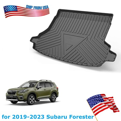 #ad Waterproof For 2019 2023 Subaru Forester Black Trunk Cargo Mat Liner All Season