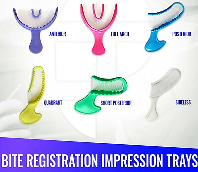 #ad Dental Impression Bite Registration Triple Trays Mold Choose Size amp; Quantity