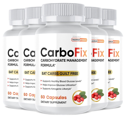 #ad 5 Pack CarboFix Carbohydrate Management by Gold Vida Maximum Strength