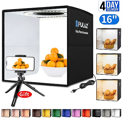 #ad #ad 16quot; Large Portable LED Photo Light Box Tent Cube Studio Photography 144LED PULUZ