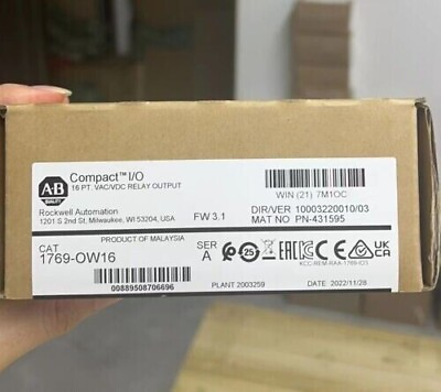 #ad New Factory Sealed AB 1769 OW16 SER A CompactLogix Relay Output Module