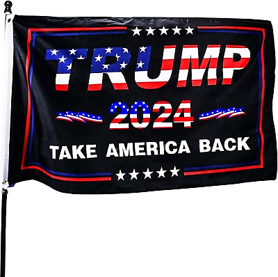 #ad Double Sided Trump 2024 Flag Take America Back 3x5 Foot Indoor Outdoor Banner