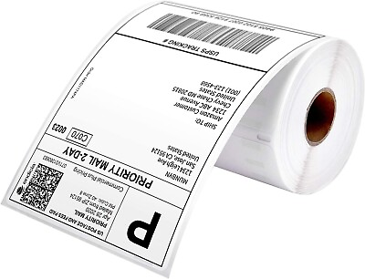 #ad 500pcs Rolls Thermal Label 4x6 Shipping Label Printed Paper Strong Self Adhesive