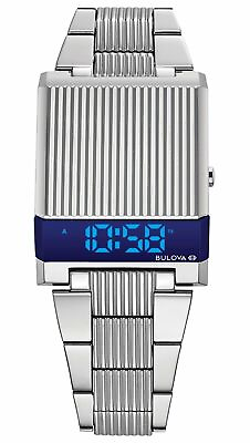 #ad Bulova Mens Archive Series LED Computron Stainless Steel Watch 96C139