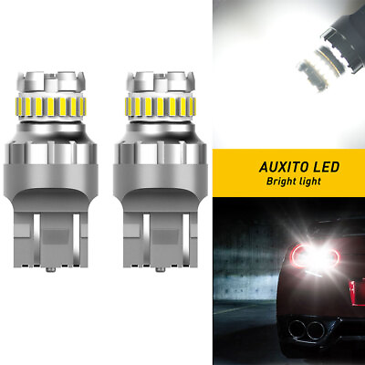 #ad 2X 7443 AUXITO 7440 Back LED Reverse Up Light Parking Bulbs White 6500K Canbus