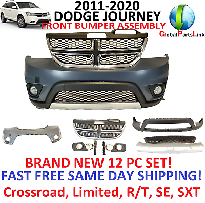 #ad 2011 2019 Dodge Journey Front Bumper Cover Assembly Complete with grill fogs
