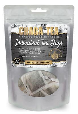 #ad All Natural Siberian Chaga Mushroom Individual Filter Tea Bags Whole SALE