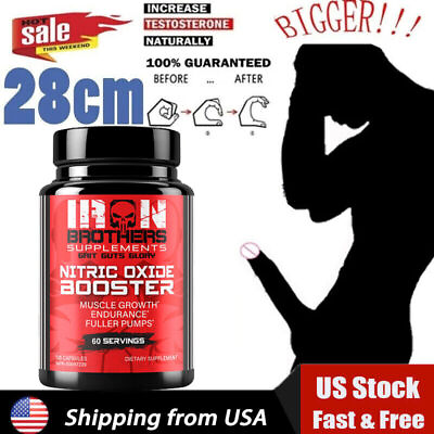 #ad L Arginin 120 Capsules Nitric Oxide Testosteron Booster Men#x27;s Health Support