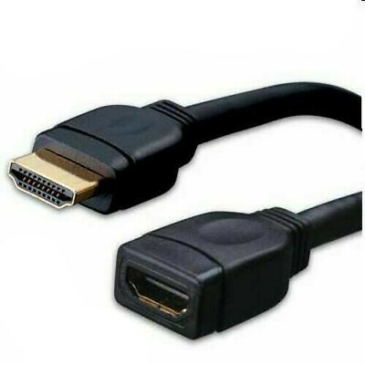 #ad 11quot; Inch HDMI Male to Female Extension Adapter Dongle Port Saver Cable M F Black