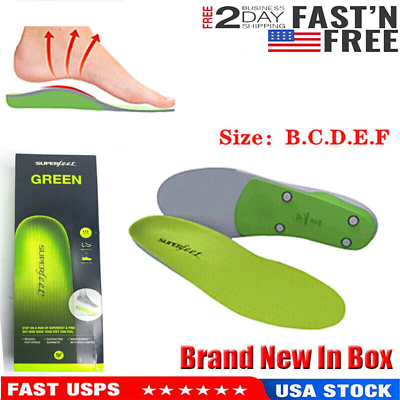 #ad NEW SUPERFEET Premium Green Insoles Inserts Orthotics Brand New In Box C D E F