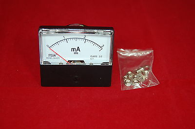 #ad DC 3mA Analog Ammeter Panel AMP Current Meter DC 0 3mA 60*70MM directly Connect