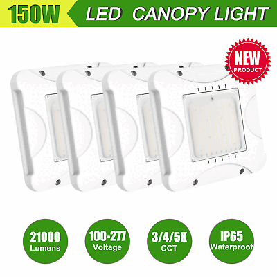 #ad LED Canopy Lights 150W 4 PACK IP65 for Parking Garages Carport Gas Station Light