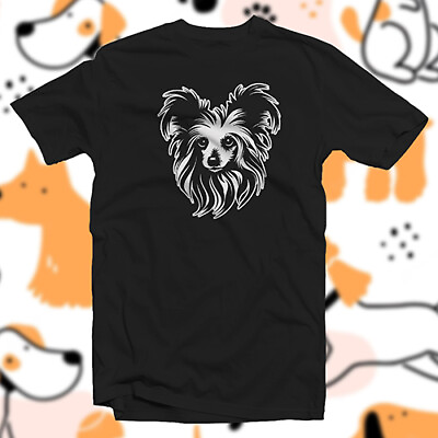 #ad Chinese Crested #12 COTTON T SHIRT Dog Canine K9 Art Fur Baby Family