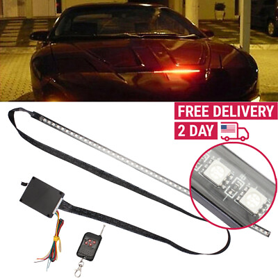 #ad 22quot; 48 LED RGB Knight Rider Scanner Flash Car Truck Strobe Light Strip Lamp 2023