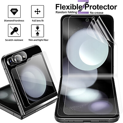#ad For Samsung Galaxy Z Flip 5 5G Hydrogel Screen Protector Glass Lens Film Cover