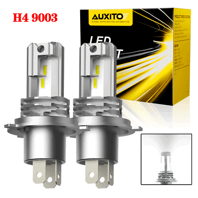 AUXITO H4 9003 LED Headlight Bulbs Super White 40000LM Kit High Low Beam CANBUS