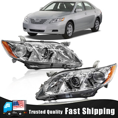 #ad RightLeft Headlights For 2007 2008 2009 Toyota Camry Chrome Clear Projector