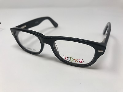 #ad Modern Kids Eyeglasses GIDDY UP BLACK 46 17 130 Flex Hinge BD94
