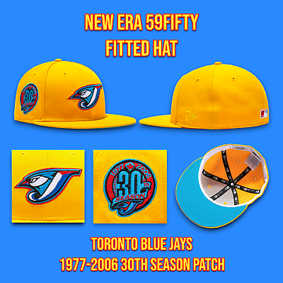 #ad New Era Toronto Blue Jays 59FIFTY Fitted Hat 1977 2006 30th Season Patch 7 3 8