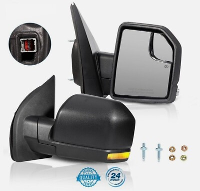 #ad Pair Towing Mirrors Power Heated Signal Sensor For 19 22 Chevy Silverado 2500 HD
