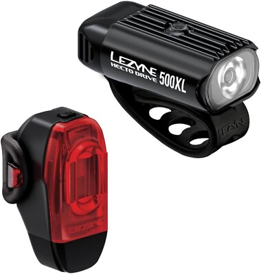 #ad Lezyne Hecto Drive 500XL and KTV Drive Pair 500 40 Lumen Bicycle Light Set