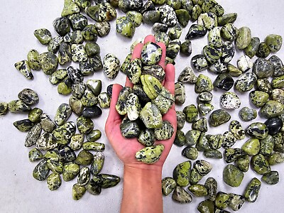 #ad Tumbled Serpentine Crystal Stones Wholesale Bulk Gemstones for Wire Wrapping
