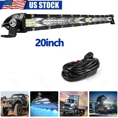 #ad #ad 20 inch Slim LED Work Light Bar Spot Flood Combo Lamp for SUV ATV Offroad Truck