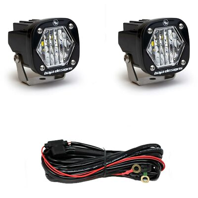 #ad Baja Designs® S1 LED Pod Lights Pair Wide Cornering with Wire Harness 387805