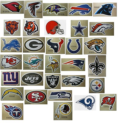 #ad NFL Football Decal Sticker Team Logo Designs Licensed