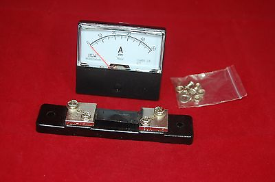#ad 1PC DC 0 50A Analog Ammeter Panel AMP Current Meter 60*70MM with Shunt