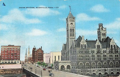 #ad #ad Nashville Tennessee Union Station Railroad Depot Vintage Postcard