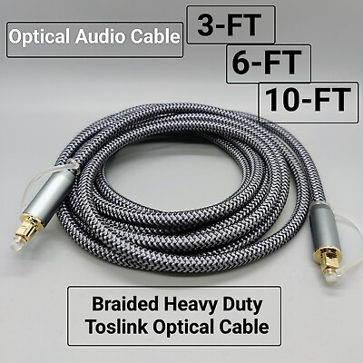 #ad Toslink Optical Cable Digital Audio Sound Fiber Optic SPDIF Cord Wire Dolby DTS