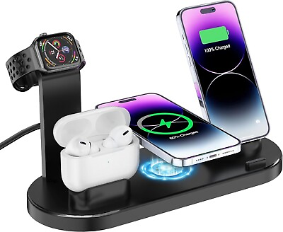 #ad 4 in 1 Wireless Charger for iPhone Magnetic 4 in 1 Fast Charging Station