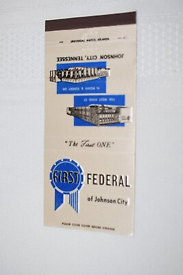 #ad #ad First Federal of Johnson City Tennessee 30 Strike Matchbook Cover