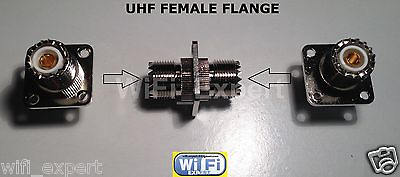 #ad UHF Female to UHF SO239 Female jack in series flange mount RF Adapter Connector