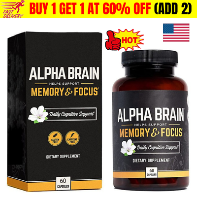 #ad Alpha Brain Memory amp; Focus 60 Capsules Supplement for Men amp; Women AU