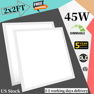 #ad 24x24inch LED Flat Panel Troffer Light45W Recessed Edge Lit Drop Ceiling Lights