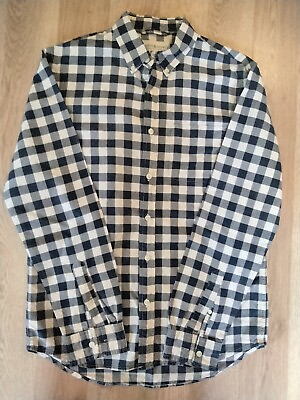 #ad Denim amp; Supply Blue and White Plaid Button Down Shirt Size Small