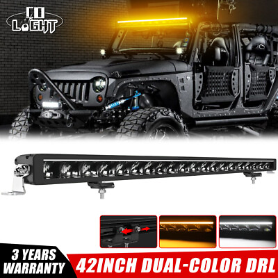 #ad 42#x27;#x27; inch LED Light Bar DRL Flood Spot Driving Fog 4WD Offroad SUV Truck UTV 40quot;